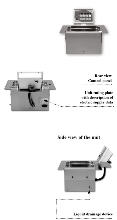 flusch-mountable SONICA ultrasonic cleaner