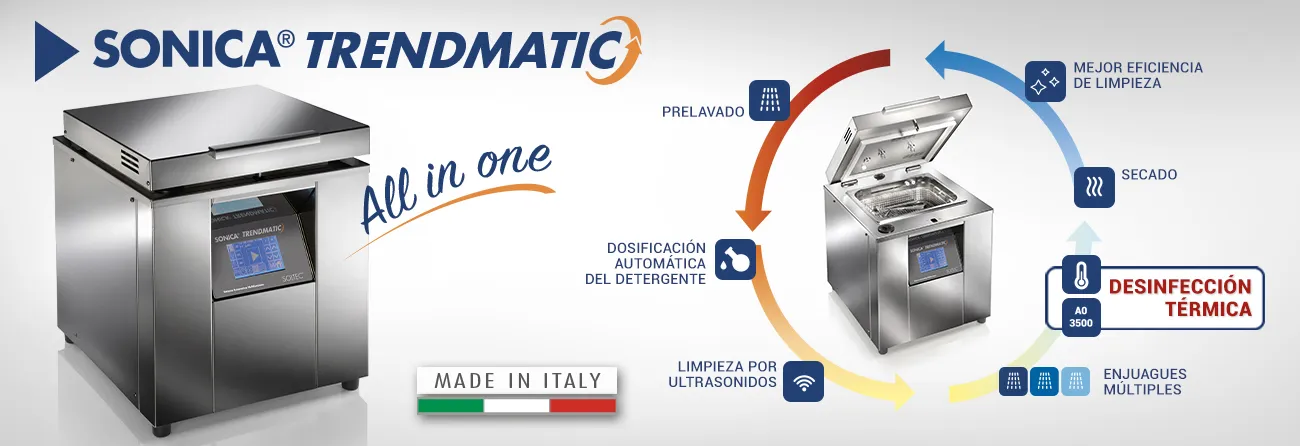 Sistema automático de limpieza por ultrasonidos TRENDMATIC